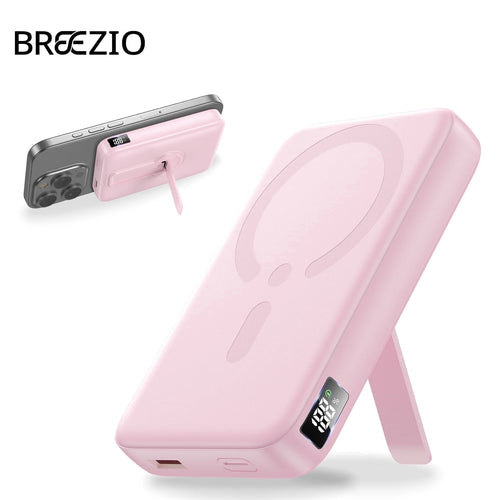 Magnetic Wireless Portable Charger, 12000Mah Power Bank, Fast Charging Battery Pack Compatible for Iphone 17/16/15/14/13, Pink